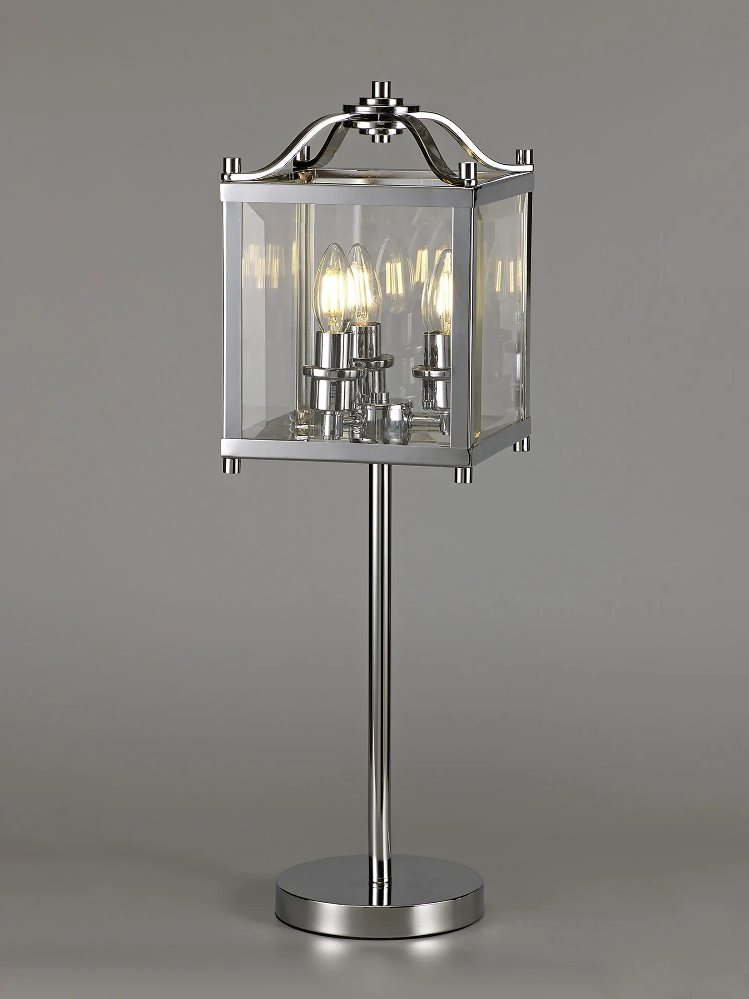 Aston Polished Chrome Table Lamps Diyas Armed Table Lamps